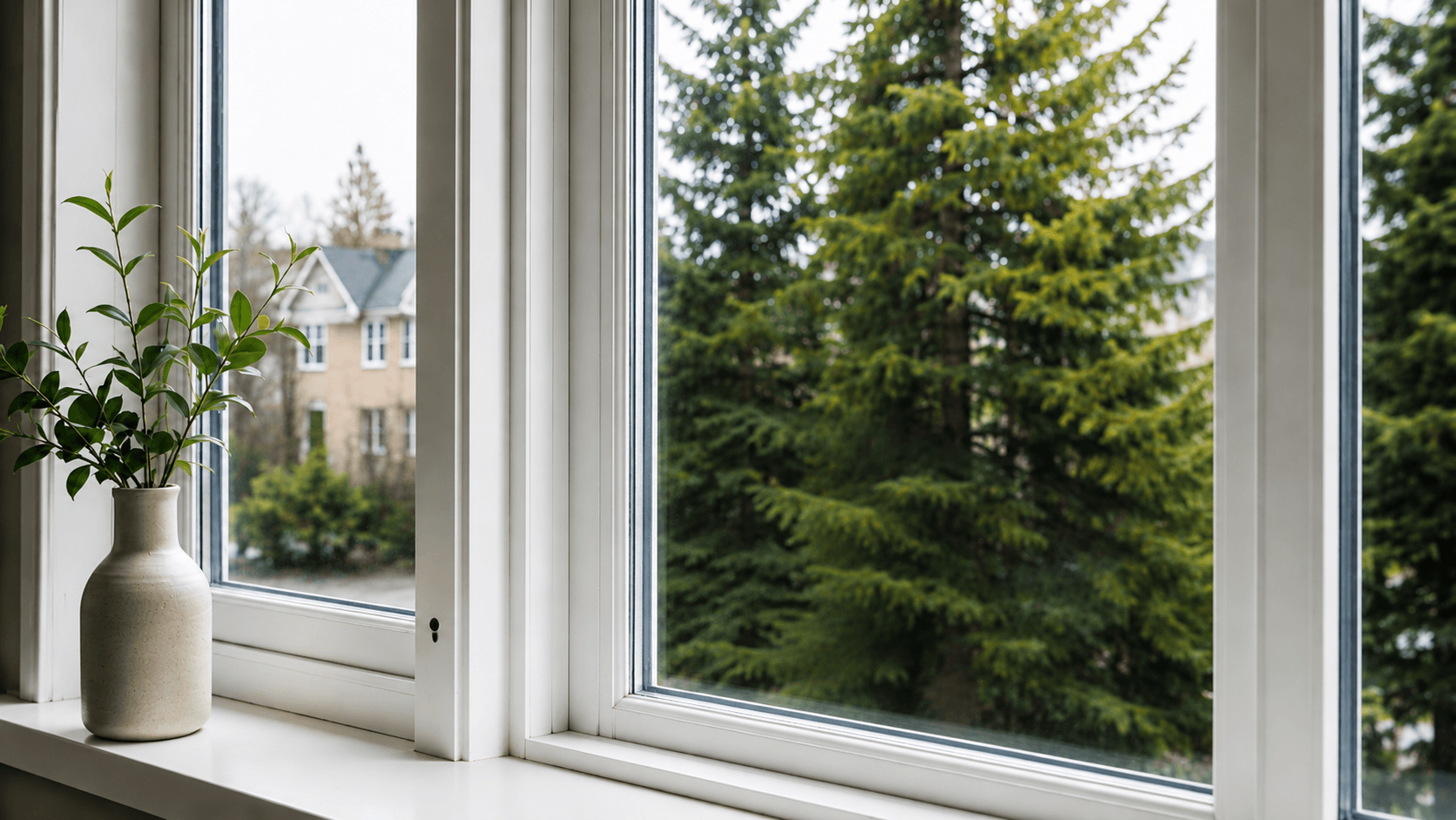 Clearer residential window after thermos glass replacement